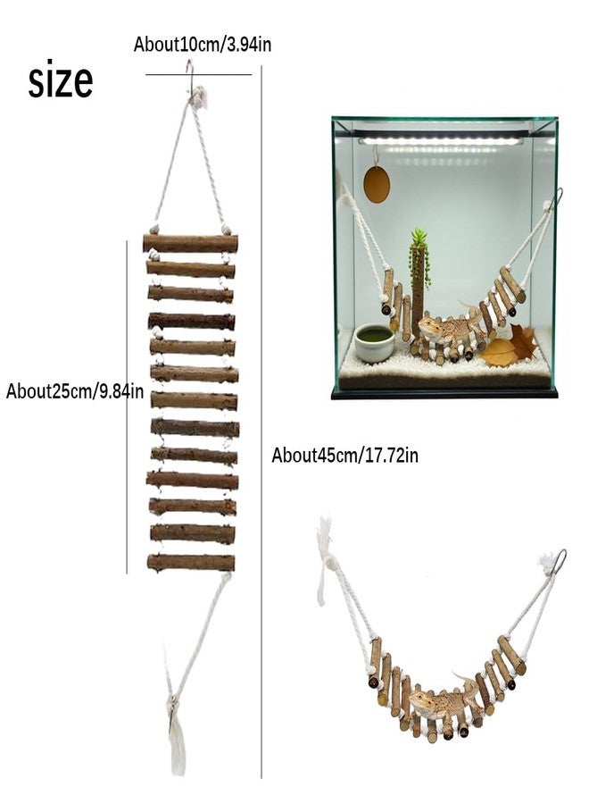 luchike 2 Pack Bearded Dragon Hammock Reptile Bridge for Terrarium Bearded Dragon Tank Accessories Chameleon Cage Accessories Reptile Climbing Decor for Lizard Gecko Turtle Frog - Image 4